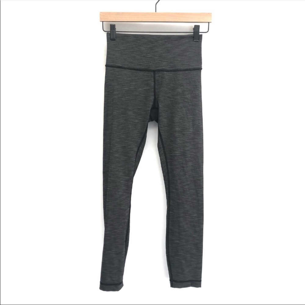 Lululemon Grey Space Dye Wunder Under Pants - Size 10